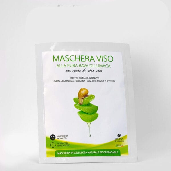 Maschera viso alla bava di lumaca